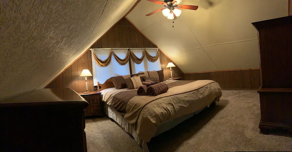 Master bedroom with king bed